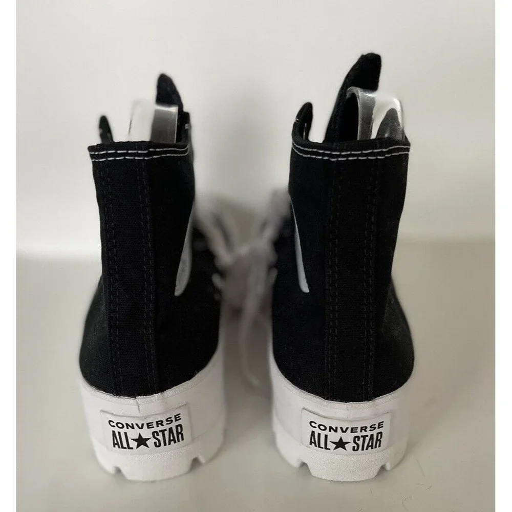 Converse Women Chuck Taylor All Star Platform Black White Canvas Shoes Size 9